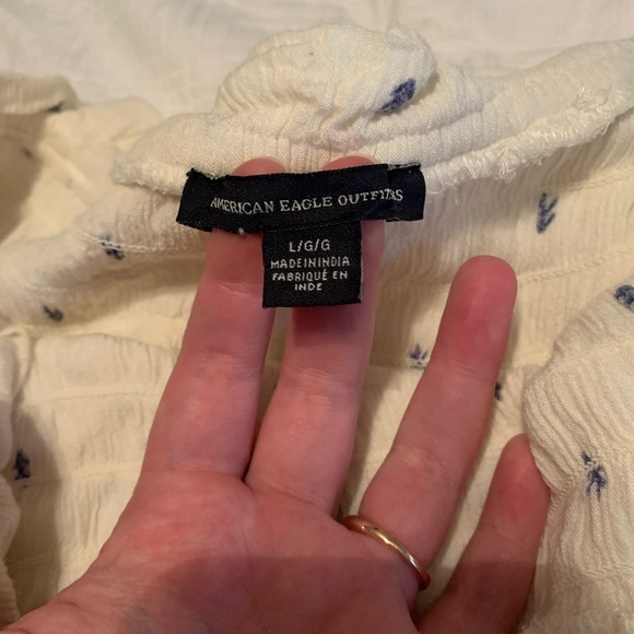 White and Blue Romper - Picture 3 of 3